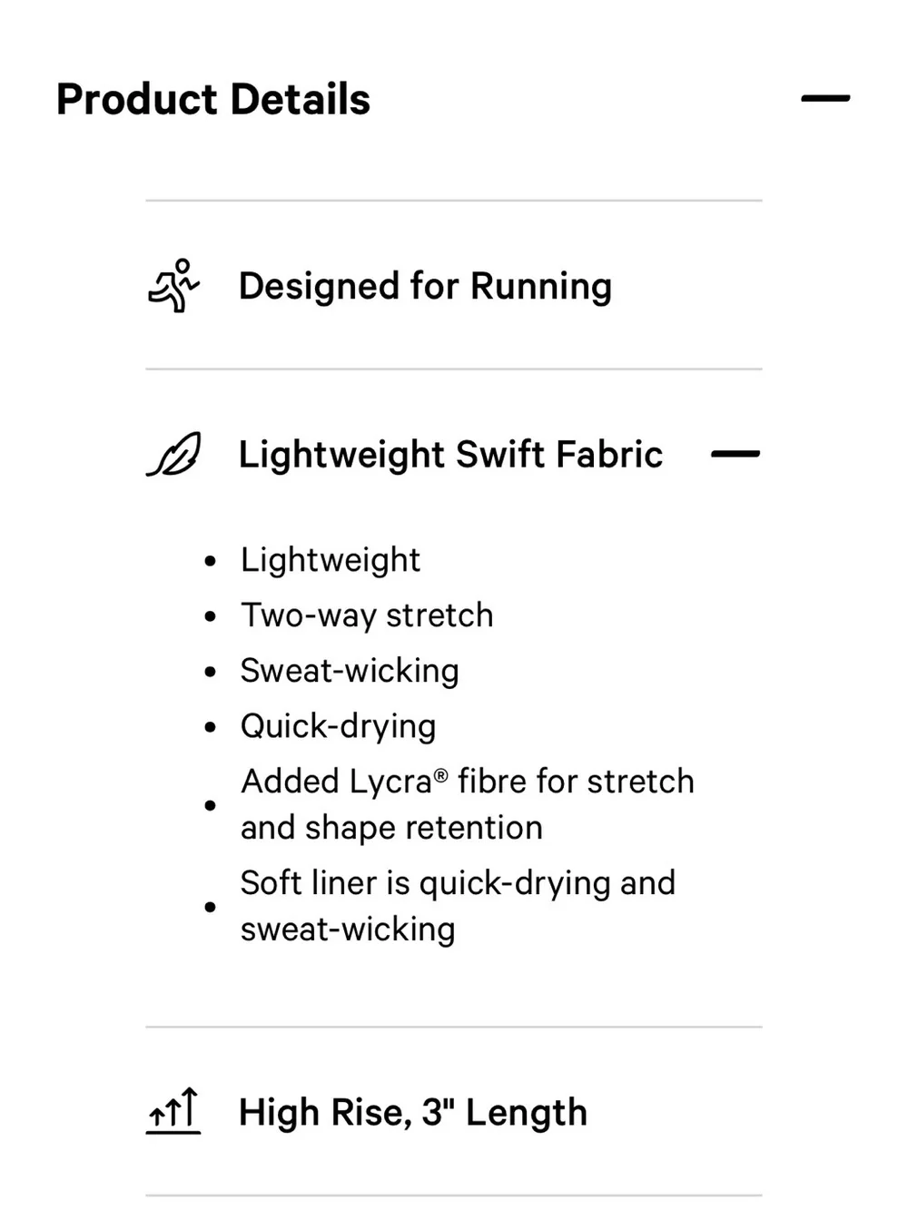 lululemon athletica Navy Blue Lightweight Running Shorts
